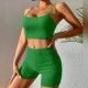 Women Fashion Sexy Solid Color Camisole High Waist Shorts Two-Piece Set Women Fashion Sexy Solid Color Camisole High Waist Shorts Two-Piece Set