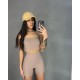 Women Fashion Sexy Solid Color Camisole High Waist Shorts Two-Piece Set Women Fashion Sexy Solid Color Camisole High Waist Shorts Two-Piece Set