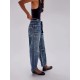 Women Fashion Stitching Loose Jeans Women Fashion Stitching Loose Jeans