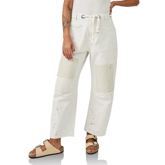 Women Fashion Stitching Loose Jeans Women Fashion Stitching Loose Jeans