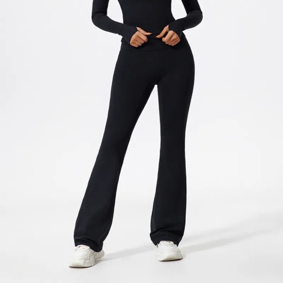 Women Fashion Casual Solid Color High Waist Wide Leg Yoga Sports Pants Women Fashion Casual Solid Color High Waist Wide Leg Yoga Sports Pants
