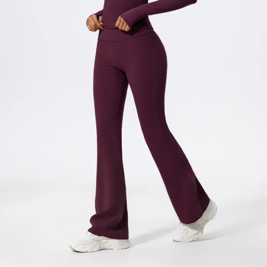 Women Fashion Casual Solid Color High Waist Wide Leg Yoga Sports Pants Women Fashion Casual Solid Color High Waist Wide Leg Yoga Sports Pants