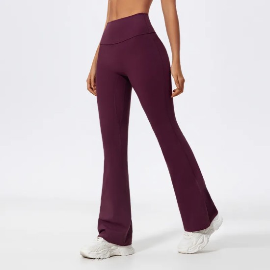 Women Fashion Casual Solid Color High Waist Wide Leg Yoga Sports Pants Women Fashion Casual Solid Color High Waist Wide Leg Yoga Sports Pants