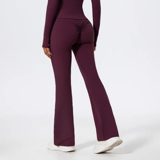 Women Fashion Casual Solid Color High Waist Wide Leg Yoga Sports Pants Women Fashion Casual Solid Color High Waist Wide Leg Yoga Sports Pants