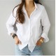 Spring Solid Color Basic Long Sleeve Shirt Office Chi Women Slim Lapel Blouse Spring Solid Color Basic Long Sleeve Shirt Office Chi Women Slim Lapel Blouse