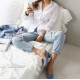 Spring Solid Color Basic Long Sleeve Shirt Office Chi Women Slim Lapel Blouse Spring Solid Color Basic Long Sleeve Shirt Office Chi Women Slim Lapel Blouse