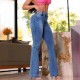 Women Fashion High Waist Flared Jeans Women Fashion High Waist Flared Jeans