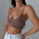 Women Basic Solid Color Sleeveless Rib Knit Crop Camisole Women Basic Solid Color Sleeveless Rib Knit Crop Camisole