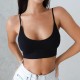 Women Basic Solid Color Sleeveless Rib Knit Crop Camisole Women Basic Solid Color Sleeveless Rib Knit Crop Camisole