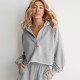 Women Fashion Simple Solid Color V-Neck Long Sleeve Loose Hoodies Women Fashion Simple Solid Color V-Neck Long Sleeve Loose Hoodies