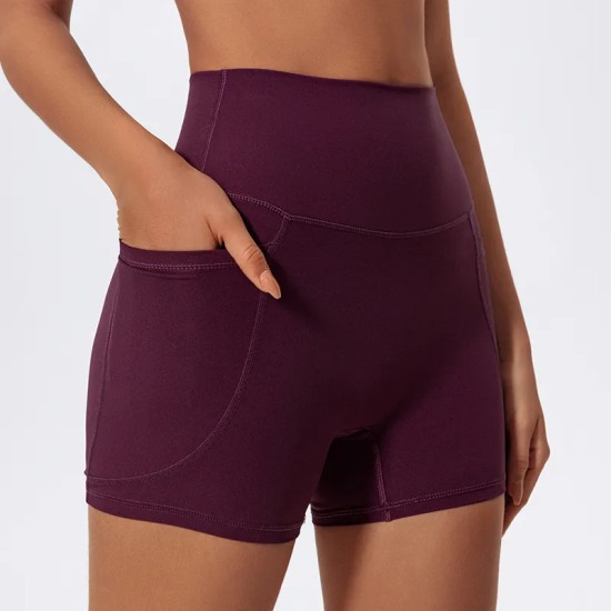 Women Fashion Casual Solid Color Quick-Drying Breathable Sports Yoga Shorts Women Fashion Casual Solid Color Quick-Drying Breathable Sports Yoga Shorts
