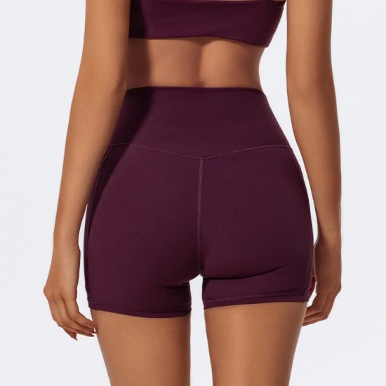 Women Fashion Casual Solid Color Quick-Drying Breathable Sports Yoga Shorts Women Fashion Casual Solid Color Quick-Drying Breathable Sports Yoga Shorts